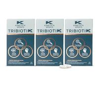 Kinetica Sports Tribiotik - 90 Capsules (Pack of 3) | 1 Billion Live Cultures/Capsule | Bacillus subtilis DE111® & Fibersol® | Vitamin B6 & Zinc | Overall Gut Support | Tested to WADA Standards