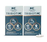 Kinetica Sports Tribiotik Probiotic - 60 Capsules (Pack of 2) | 1 Billion Live Cultures | Bacillus Subtilis DE111® & Fibersol®| Vitamin B6 & Zinc |Gut & Digestion Support | WADA Batch Tested