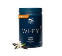 Kinetica Sports Whey Protein Powder - Vanilla, 1 Kg, 33 Servings | 23g Protein, 5.5g BCAA Amino Acid & 4.32g Glutamine | Recovery Shake for Optimum Nutrition | WADA & Informed Sport Approved