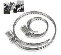 KineticKraft 10Pcs Adjustable Stainless Steel Drive Shaft Joint kit, CV Boot Clamp Assortment Kit, CV Joint Boot Clamps Kit, Small and Large CV Joint Boot Bands, Axle Repair Clamps for Most Cars