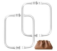 KineticKraft 2 Pieces Aluminum Purse Frame, 25×9cm U-Shaped Metal Bag Frame, Tubular Hardware Internal Replacement, Metal Kiss Lock Clasp, Bag Clasps and Closures for DIY Pouch Dumpling Carpet Bag