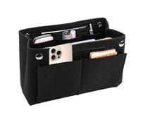 KineticKraft 24x8x15cm Felt Purse Organizer, Handbag Organiser Insert, Multi Pocket Tote Organiser Bag for Women, Large Capacity Tote Bag Insert,Nappy Bag Organizer Pouches for Cosmetics, Keys