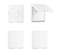 KineticKraft 4 Pieces Light Switch Guard, Socket Cover Box, Child Proof Wall Switch Outlet Cover, Self Adhesive Outlet Protector, Waterproof Splash-Proof Electrical Outlet Cover for Baby Pet Safety