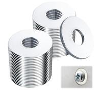 KineticKraft M6 Washers, 100 Pieces M6 x 18 mm Penny Washers, 304 Stainless Steel Washer, A Thick Flat Washer, Large Metal Plain Round Chrome, SS Flat Washers for Bolts Screws & Bolts