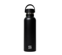 KINETICO SPAIN S.L.U. SAFTA BLACK - Thermal Bottle, Water Bottle, Stainless Steel, Double Insulated, 12h Hot Drink and 24h Cold Drink, 7.5x25cm, 600ml, Black/White, M, Casual