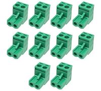 KinetiCore 10Pcs KF2EDG Pluggable Terminal Block Connectors, 5.08mm Pitch 2 Pin Screw Terminal Block Sockets, 300V 15A Green PCB Terminal Blocks for Industrial & DIY Electronics Projects