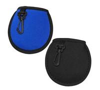 KinetiCore 2 Pack Golf Ball Cleaner Pouch, Golf Ball and Club Clip on Waterproof Washer Pocket Accesorries for Men Ladies and Trolley Cart Bag(Black+Blue)