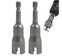 KinetiCore 2Pcs Wing Nut Driver Set, 13mm CR-V Steel 65mm Socket Wrenches, 1/4" Hex Shank Drill Bit Spanner for Panel Nuts, Hurricane Shutters, Screws & DIY Projects