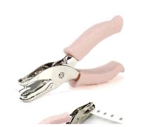 KinetiCore 3.5 Rated 3mm Single Hole Punch, Pink Handheld Circle Puncher with Soft Grip Handle, Manual Paper Punch for Cardstock, DIY Crafts, Office & School Stationery