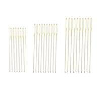 KinetiCore 30Pcs Cross Stitch Needles, Sizes 22 24 26 Gold Tail Tapestry Embroidery Needles, Blunt Tip Large Eye Needles for Cross-Stitch, Embroidery, Needlepoint & Aida Fabric
