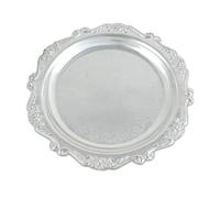 KinetiCore 4 Inch Vintage Silver Trinket Dish, Intricately Embossed Metal Ring Dish, Decorative Jewellery Tray for Vanity, Entryway, Keys & Gifting
