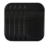 KinetiCore 5 Pack Car Dashboard Non Slip Mats, Extra Thick Anti-Slide Sticky PU Gel Dash Pads for Radar Detector, Cell Phone, GPS, Keys, Sunglasses & Small Essentials