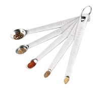 KinetiCore 5 Pcs Mini Measuring Spoons Set, Food Grade Stainless Steel Tiny Spice Scoops, 1/64 1/32 1/16 1/8 1/4 TSP Micro Measuring Spoons for Baking, Cooking, Spices, Kitchen Use