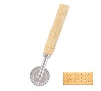KinetiCore Pasta Cutter Wheel, Fluted Ravioli Cutter with Wooden Handle, Zinc Alloy Pastry Roller Cutter for Pizza, Dumpling Lace, Noodles, Pasta Making & Home Baking