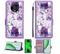 Kinetijy Case Compatible for Foxx Foxxd Smartphone N5+ A5 Lte Phone Case Flip Cover [with Tempered Glass Screen Protector][RFID Blocking][Luminous Effect] LPT-ZSH