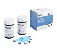 Kinetik Wellbeing Blood Glucose Test Strips, Pack of 100 - Compatible with Kinetik Monitor AG-607 - Home Diabetic Glucose Strips - For Blood Sugar Level Monitors & Diabetes Management