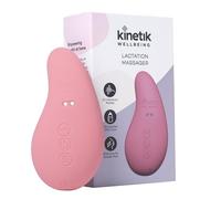 Kinetik Wellbeing Lactation Massager - Breast Feeding Pain Relief Device with 10 Vibration Modes, 3 Heat Settings - Rechargeable, Portable Breastfeeding Aid for Milk Flow Stimulation, Clogged Ducts