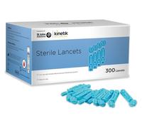 Kinetik Wellbeing Sterile Lancets Pack of 300 - Blood Glucose Testing Kit Lancets for Diabetes Management, Diabetic Finger Prickers - Blood Lancing Device, Type 1 & 2 Diabetics Accessories