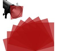 KINETIX 8 PCS of Colored Foil Red Foils Suitable for Lamps 29.7 * 21 cm Colored Foil A4 Transparent Color Correction Filter Photography Studio Spotlight Strobe Light LED Stage Party DIY