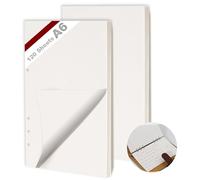 KINETOX 2 Pack A6 Blank Filler Paper 120 Sheets Blank Paper 6-Ring Binder Planner Insert Refill Pad A6 Replacement Papers for Organiser Planner Inserts Notebooks Diaries Sketchbooks Planners