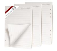 KINETOX 3 Pack A5 Lined Filler Paper 180 Sheets Squared Paper 6-Ring Binder Planner Insert Refill Pad A5 Replacement Papers for Organiser Planner Inserts Notebooks Diaries Sketchbooks Planners