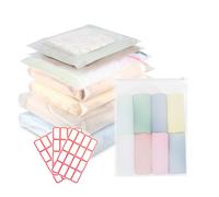 KINETOX 40PCS Reusable Ziplock Bags Large 20 x 30 cm Frosted Waterproof Plastic Clothes Bags Hospital Bag Organiser Pouches Zip Lock Travel Bag for Wa