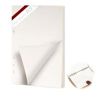 KINETOX A5 Dotted Filler Paper 60 Sheets Dotted Paper 6-Ring Binder Planner Insert Refill Pad A5 Replacement Papers for Organiser Planner Inserts Notebooks Diaries Sketchbooks Planners