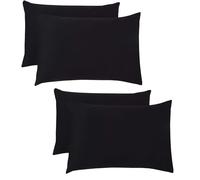 Kinfolk Textile Pillow Cases 4 Pack Egyptian Cotton 200 Thread Count (Black)