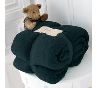 (King 200x240cm, Green) Teddy Bear Fleece Throw Ultra Soft Warm Cosy Cuddly