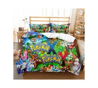 (King-230*220, 13) Pokémon Cartoon Bedding Single Double Quilt Cover 3D Cartoon