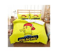 (King-230*220, 16) Pokémon Cartoon Bedding Single Double Quilt Cover 3D Cartoon
