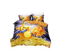 (King-230*220, 5) Pokémon Cartoon Bedding Single Double Quilt Cover 3D Cartoon