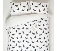 (King: 230 x 220 cm (91 x 87?)) Scottie Dog Digitally Printed Cotton Duvet Cover Set