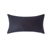 (King - 48 x 91 cm, Black) Egyptian Cotton Satin Stripe Pillowcase 330 Thread Count