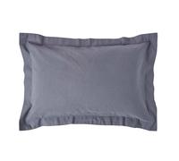 (King - 48 x 91 cm, Dark Grey) Luxury Soft Linen Oxford Pillowcase Plain Textured