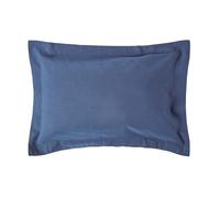 (King - 48 x 91 cm, Navy Blue) Luxury Soft Linen Oxford Pillowcase Plain Textured