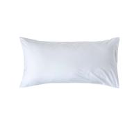 HOMESCAPES White Pure Egyptian Cotton King Size Pillowcase 200 TC 400 Thread Count Percale Equivalent Housewife Pillow Case