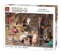 King 5700 Kittens in the Barn Jigsaw Puzzle 1000-Piece, 68 x 49 cm