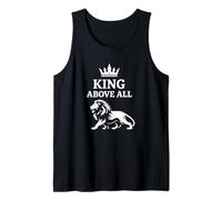 King Above All Crown Lion Biblical Faith God Design Tank Top