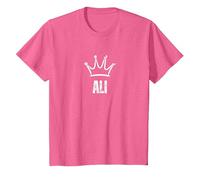 King Ali Crown - Custom First Name Birthday #1 Winner T-Shirt, Youth, Pink Heather, 3T