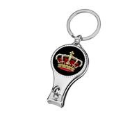 King and Crowned Trendy Nail Clippers Metal Heavy Duty Sharp Toenail Fingernail Cutter with Nail File