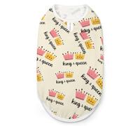 King And Queen Crowns Cute Dog Vest Pet Clothes Sleeveless Shirt