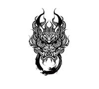 King Arm And Thigh Pattern Herbal Temporary Tattoo Stickers, Semi-permanent Non-reflective, Waterproof, Lasting 2 Weeks, Fake Tattoos(2pcs)