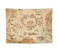 King Arthur's Kingdom Camelot World Map Poster Painting On Wall Art Tapestry Scroll Picture Print Living Room Walls Decor Home Tapestries 30"x40"