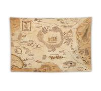 King Arthur's Kingdom Camelot World Map Poster Painting On Wall Art Tapestry Scroll Picture Print Living Room Walls Decor Home Tapestries 40"x60"