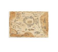 King Arthur's Kingdom Camelot World Map Poster Print Decorative Painting Canvas Wall Art Living Room Decor Posters 08x12inch(20x30cm)