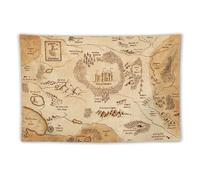 King Arthur's Kingdom Camelot World Map Poster Tapestry Wall Art Print Gift Picture Painting Tapestries Artwork Bedroom Home Decor 60"x90"