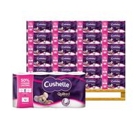 KING BAJ Cushelle Quilted 3-Ply Longer Rolls Toilet Tissue, 32 Pack - 4 x 8 Pack (236 Sheets) Sold by KB