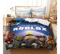 King Bedding Duvet Cover Set - Game Roblox 3 Piece Microfiber Comforter Set Quilt Cover and 2 Pillow Shams for Men Women (pattern 01,King(220x230cm))