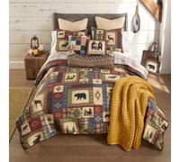 King Bedding Set - 3 Piece - Forest Grove by Donna Sharp - Lodge Quilt Set with King Quilt and Two King Pillow Shams - Machine Washable